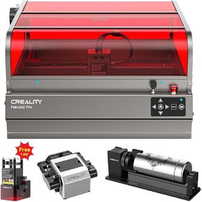 CREALITY FALCON2 PRO 40000MW ENGRAVER LASER مع مساعدة الهواء و ROTARY ROLLER PRO ، فئة 4 ، 120W قوة فعالة ، أو الخشب ، المعادن ، الجلود ، الأكريليك