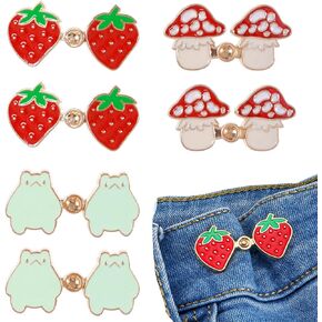 6 مجموعات عقدة الخصر الفراولة الضفدع ، Toadstool Pant Weist Trainener ، زر محكم الخصر قابل للتعديل لفساتين الملابس تنانير لا ملحقات الديكور الخياطة