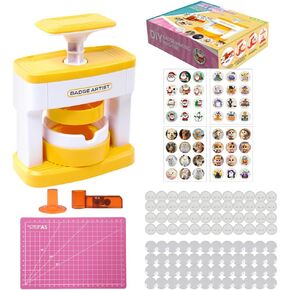 آلة صانع الأزرار 55 مم (2.16inch) ، صانع شارة دبوس دبوس ، زر اضغط على آلة مع زر 48pcs وصور ودائرة القطع والقطع (آلة صانع الأزرار) (آلة صانع الأزرار)