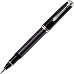 Pelikan Souverän M805 Stresemann Anthracite Stripes Fountain Pen ، Fine Nib ، Black ، 1 لكل منهما