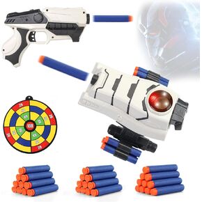 Star & Wars Stormtrooper Toys Foam Blaster for 5 6 7 8 9 + Year Year ، Superhero Power Blast Gauntlet Toys with 30 swarts for costume and jole play gifts for Birthday Christmas
