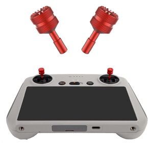 Mini 3 Pro Aluminum Alloy Control Sticks Thumb Rocker Joysticks for DJI RC/Mini 3 Pro Controller Accessories (Red)