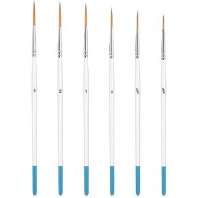 6 PCS نصية برنام بطانة طويلة نصيحة نصيحة نصيحة نصيحة فرشاة pinstriping التفاصيل تفاصيل فرشاة الطلاء painstrip
