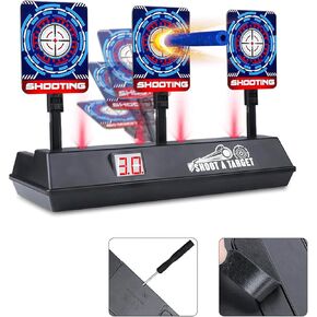 Nerf/Gel Gun Target, Battery Operated auto resetting Blaster Target for Kids, Boys & Girls