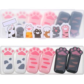 6pcs شريط تصحيح أبيض للكتابة ، شريط Cat Cat Cat Claw White Out Tape Correction Toar للتصحيحات الفورية الكتابة الخاطئة في أي وقت للمدرسة ، اللوازم المكتبية ، هدايا عيد ميلاد Kawaii