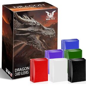 500 PS Trading Card Sleeves,MTG Card Sleeves Perfect Fit for Baseball,Yugioh,Magic,TCG Cards and 5 Color Standard Card Protectors Football,Game,Sport Card (Style 4)