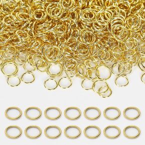 1600pcs 3mm 18k خواتم قفزة مملوءة بالذهب خاتم غير مشوئي لمجوهرات صنع أساور DIY القلادات القلادات على الأركان السلاسل الرئيسية والسحر حلقات القفزة الذهبية