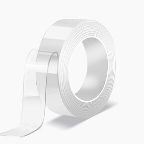 Ginnva Nano Tape مزدوج الوجهين ، شريط التثبيت الصافي اللزج ، الترابط القوي ، الاستخدام متعدد السطح ، مثالي للمشاريع المنزلية ، المكتب ، و DIY ، واضحة ، لفة 9.85 قدم (9.85 '× 1.18 "× 0.07" في مجموعة من 1)