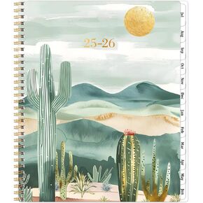 Academic Planner 2025-2026, JULY 2025 - JUNE 2026, 9" x 11", 2025-2026 Planner Weekly and Monthly, Monthly Tabs, Large Daily Space, Back Pocket