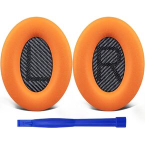 SoloWIT Replacement Earpads Cushions for Bose QuietComfort 35 (QC35) & Quiet Comfort 35 II (QC35 ii) Headphones, Ear Pads with Softer Leather, Noise Isolation Foam, Added Thickness (Black)