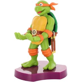 Exquisite Gaming: Holdems: TMNT - Michaelangelo - Earbud & Phone Holder, Cable Guys, Mini Collectibles with a Twist, Teenage Mutant Ninja Turtles Figure