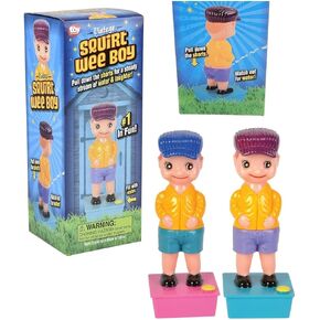 7.5" Squirt Wee Wee Water Boy - The Classic Prank Gag Squirter Toy. Leak-Free Water Base. Long Range Shooting! (1, Random)