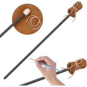 Mahl Stick for Instrateging Painter Hand 32.7 بوصة فنانين رسم أداة للأداة والرسام أداة راحة اليد مع الجلد الاصطناعي لطلاء اللوحة المائية ألوان الرسم لوازم الرسم