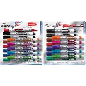 BIC Dry Erase Markers Fine and Chisel Tip Assorted Colors Pack