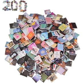200PCS Book Miniatures Set, Mini Books for Anxiety Bookshelf, Dollhouse Decor, DIY Crafting, Mini House Decor