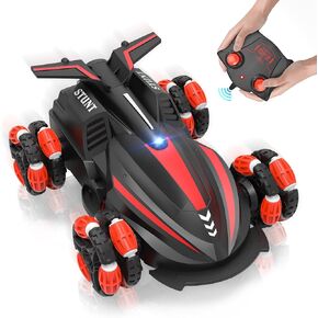 Eulogia Remote Control Stands Up Car, 2.4GHz RC Stunt Spin Car, Features 360° Rotation, Drift, Forward, Backward, All-Terrain Cars Toys for 4-10 Boys Girls, for Thanksgiving New Year（Green