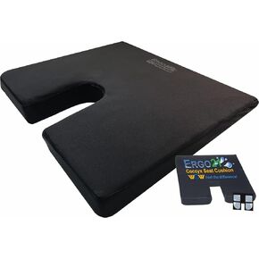 LiquiCell Coccyx Seat Cushion, Aid for Tailbone Pain Relief, Sciatica Pain, Back Support | Donut Like Butt Pillow for Long Hours Sitting at Home/Office Chair (20" W x 18" L x 2.5" H)