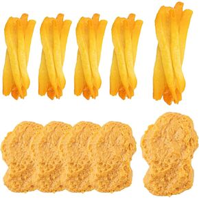 Framendino, 10 Pack Simulated Chicken Nuggets French Food Model for Kitchen Home Decoration 2 Styles