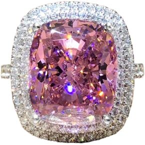 925 Sterling Silver Sparkling Ruby Cubic Zirconia Rings Diamond Rings for Women Jewelry Findings Earring Backs Findings