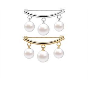 2 PCS Pearl Brooch Pin مجموعة للنساء الفتيات ، أزياء Faux Pearl Sweater Shawle Clips الخصر موسع دبابيس ملحقات ملحقات الملابس حفل الزفاف