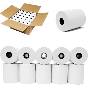 (200 PoS Rolls - 50GSM) 3-1/8 x 230' Thermal Paper Rolls tm-t88 t-20 t-90 bixolon srp-350 370 - bpa Free - BuyRegisterRolls