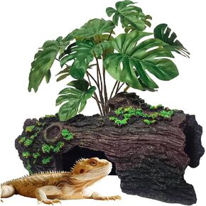 نفخ التنين الملتحي إكسسوارات السلاحف الكبيرة لنباتات الزواحف النمر النمر Gecko قفص تيراريوم ديكور crester