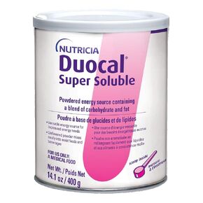 Duocal - High Calorie Super Soluble Powder, Medical Food - Unflavored, 14.1 Oz Can (Case of 6)