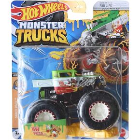 Hot Wheels Monster Trucks HW Pizza Co ، Connect and Crash Snack Pack 4/6