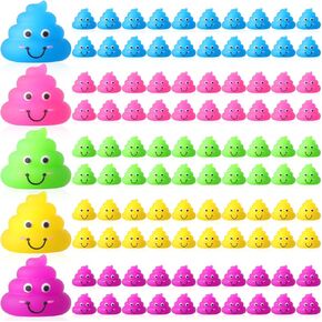 25 PCS MINI POOP TOMES SMITLE POO TOYS POPOP FAPE CLASSIC WHIMMERING RAINBOW POOP POOP for Prank Hida