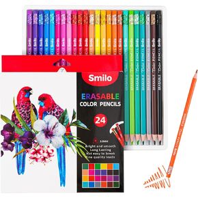 24 Count Count Pencils الملون ، قلم رصاص ملون مع محور للرسم والتلوين والمدارس والفن - البالغين والأطفال ودية