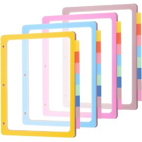 TECUNITE 4 SET 8 TAB Dividers for 3 RING Binder ، 8.5 × 11 بوصة ، مقسمات مقسمات من موثق متعدد الألوان متعدد الألوان ، مقسمات ملفات متينة مع علامات تبويب فهرس دائمة للمكتب