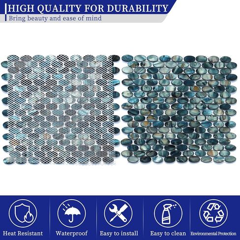 ميدان ميدان أم لؤلؤة البحر قذيفة الفسيفساء باكسبلاش بلاط ، للبلاش المطبخ الحمام ، 1 × 1 بوصة برونزية حمراء 1 in Kuwait