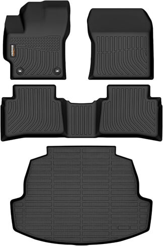 Binmotor-Floor Mats & Cargo Liner for Toyota Corolla Cross 2021-2024 2025(Only FWD/Only Cross), All Weather Car Floor Mat for Toyota Corolla Cross FWD Cargo Mat Trunk Mat Floor Liners Accessories in Kuwait