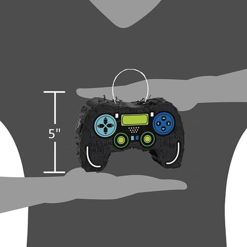 Unique Multicolor Gamer Birthday Controller Mini Pinata Favor Decoration - (8" x 5" x 2.75"), 1 Count | Premium Cardboard Paper, Unique Party Accessory - Perfect Gaming Party Centerpiece in Kuwait