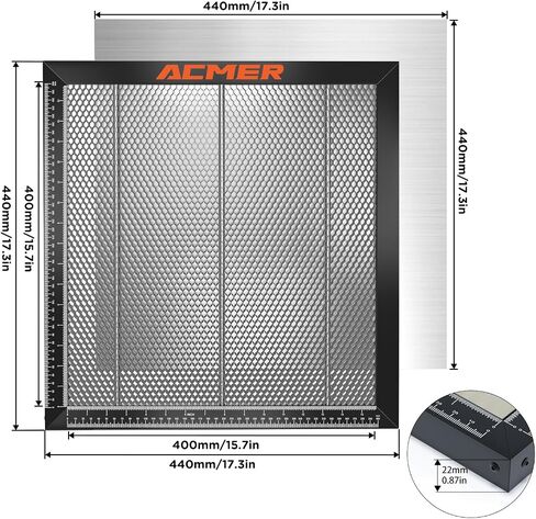 ACMER Honeycomb Laser Bed, Honeycomb Working Table with Aluminum Panel, Cutting Table for Laser Engraver Cutting Machine, Fast Heat Dissipation and Desktop Protection 300x300 in Saudi Arabia