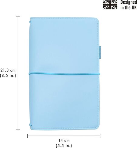 Pukka Pad, Carpe Diem Refillable Traveler’s Notebook Cover – Faux Leather Portfolio with Blank and Lined Notepads – Includes 6 Pockets, Pen Loop, and Elastic Closure – 8.5 x 5.5 Inches, Ditsy Floral in Kuwait
