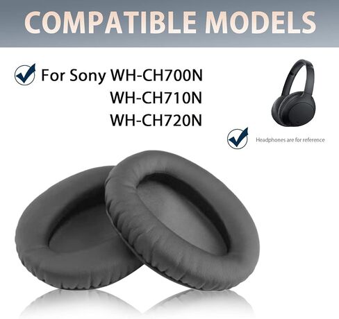 وسائد أذن بديلة من Adhiper لأجهزة Sony WH-CH700N، MDR-ZX770BN، MDR-ZX780DC، MDR-10R (10RBT 10RNC) فوق الأذن، وسائد أذن WHCH700N مع إسفنج أكثر نعومة وجلد بروتين in Saudi Arabia