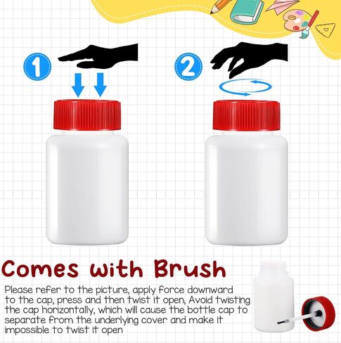 12 Set 2.7 oz Glue Bottles with Brushes Contains 80ml Glue Classroom Supplies for Arts Crafts Projects in Saudi Arabia