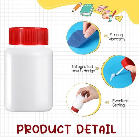 12 Set 2.7 oz Glue Bottles with Brushes Contains 80ml Glue Classroom Supplies for Arts Crafts Projects in Saudi Arabia