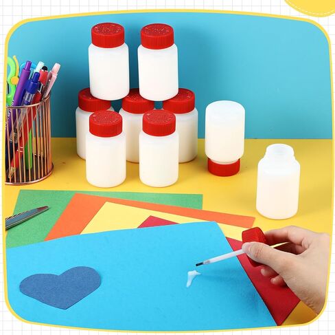 12 Set 2.7 oz Glue Bottles with Brushes Contains 80ml Glue Classroom Supplies for Arts Crafts Projects in Saudi Arabia