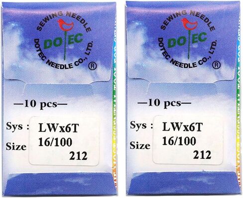 Blooy-20pcs Dotec LWX6T Curve Needle (LWX2T ، 29BL ، SY7395) FIT CONSEW 75T ، CM-101 ، CM-364 ، Brother CM3-B933 Machines Strable Stible Shicines (Size 16 (100)) in Kuwait