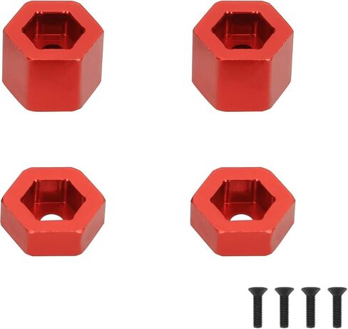 RCAWD Wheel Hex Hub AX31516 for 1/18 Axial Yeti Jr Can-Am Maverick Upgrade Parts Red in Kuwait