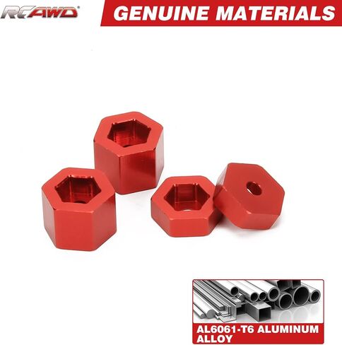 RCAWD Wheel Hex Hub AX31516 for 1/18 Axial Yeti Jr Can-Am Maverick Upgrade Parts Red in Kuwait