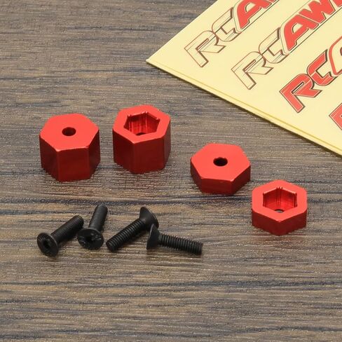 RCAWD Wheel Hex Hub AX31516 for 1/18 Axial Yeti Jr Can-Am Maverick Upgrade Parts Red in Kuwait