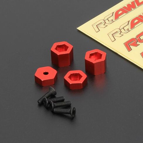 RCAWD Wheel Hex Hub AX31516 for 1/18 Axial Yeti Jr Can-Am Maverick Upgrade Parts Red in Kuwait