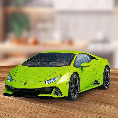 Ravensburger Lamborghini Huracán EVO Verde | 108 Piece 3D Jigsaw Puzzle | Perfect for Kids and Adults | Easy Click Technology for Ideal Fit | Durable Display Piece in Saudi Arabia