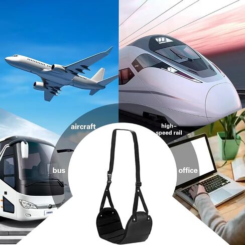 Foot Hammock, Perfect Airplane Foot Hammock to Relax Your Feet - Travel Essentials Comfy Foot Hanger Plane Footrest for Long Trip (Rose red) in Saudi Arabia