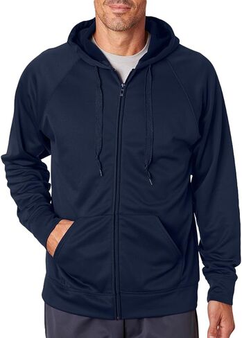 Jerzees mens 6 oz. Sport Tech Fleece Full-Zip Hood(PF93MR)-ROYAL-L in Saudi Arabia