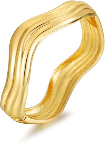 Chunky Gold Bangle Bracelets for Women Irregular Cuff Bangle Bracelet Arm Cuff Bangle Jewelry in Saudi Arabia