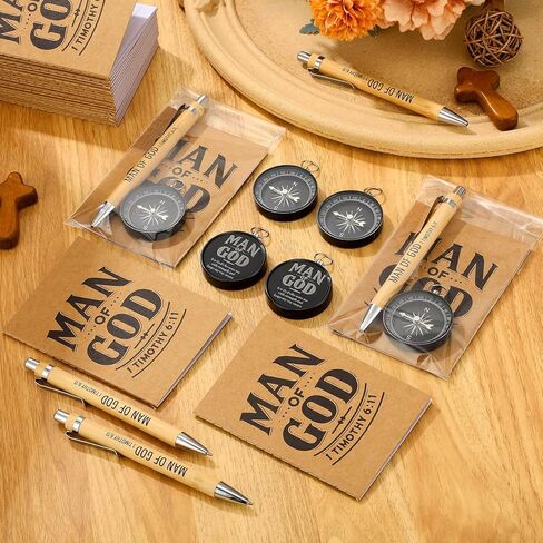 25 مجموعة من الهدايا رجل الله تشمل 25 بوصلة مسيحية صغيرة ، 25 دفاتر دينية ، 25 أقلام الخيزر in Kuwait